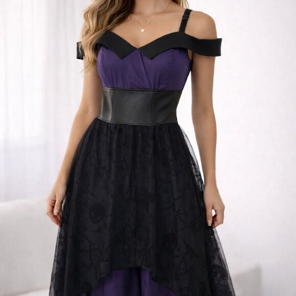 Disney Dresses & Skirts - Disney Villains Lace-Up Corset High-Low Dress | Size Small